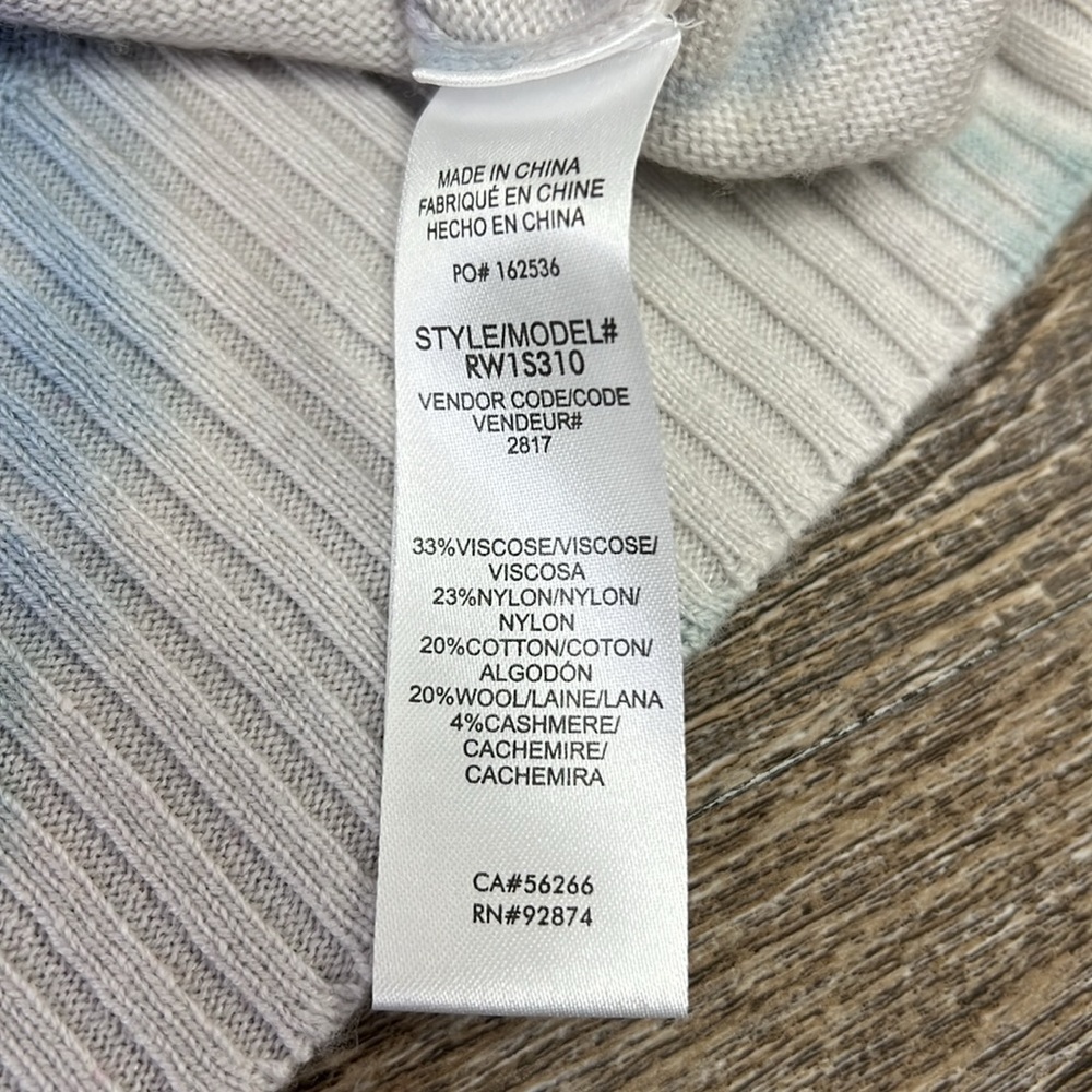 NWT Splendid Adeline Cashmere Blend Arctic Blue Tie Dye Sweater Size XS - Picture 8 of 10
